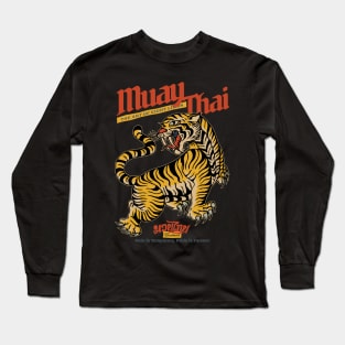 Vintage Tiger Muay Thai Tattoo Long Sleeve T-Shirt